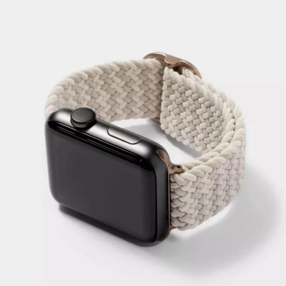 🤍 Heyday™ Braided Apple Watch Band (38/40/41mm) – Cream Woven Strap – NWT